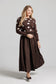 BROWN WOOL POLKA DOT SKIRT