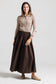 BROWN WOOL POLKA DOT SKIRT