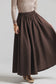 BROWN WOOL POLKA DOT SKIRT