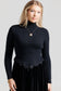 BLACK VELVET LACE V MAXI DRESS