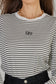 BLACK SIGNATURE STRIPED TEE