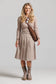 TAN TAN CORDUROY PLEATED SKIRT