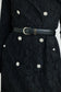 BLACK BELTED LACE BLAZER DRESS