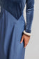 BLUE VELVET PINSTRIPE DRESS