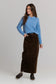 BROWN CORDUROY SKIRT