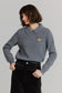 LOGO COLLAR SWEATER GREY