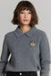 LOGO COLLAR SWEATER GREY