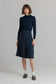 NAVY PINSTRIPE SKIRT