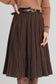 BROWN PINSTRIPE SKIRT