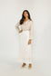 WHITE KNIT MAXI SKIRT