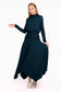 TEAL RUCHED WAIST DRESS