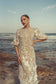 IVORY EMBROIDERED MIDI DRESS