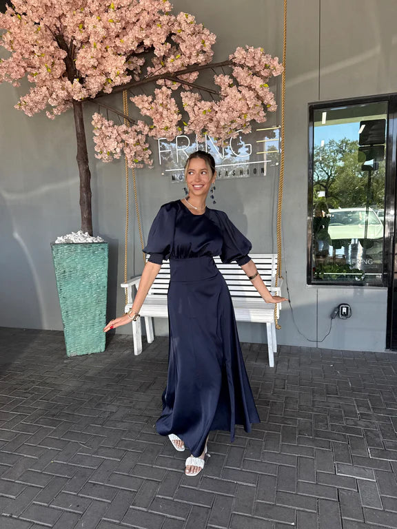 CORSET DRESS ~ NAVY