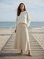 LINEN-LIKE SLIP SKIRT AVAILABLE IN 3 COLORS