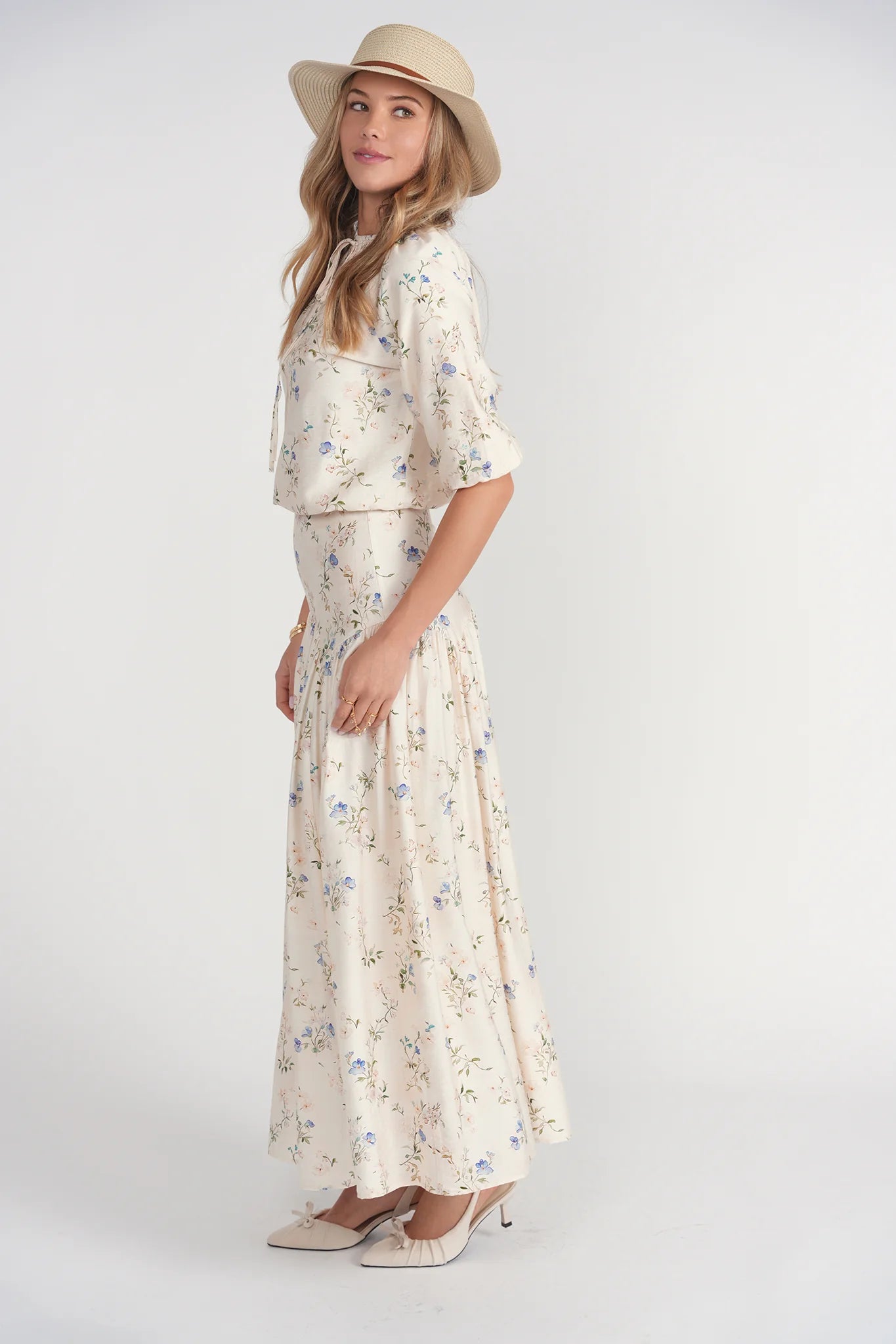 BELLE SKIRT - CREAM FLORAL