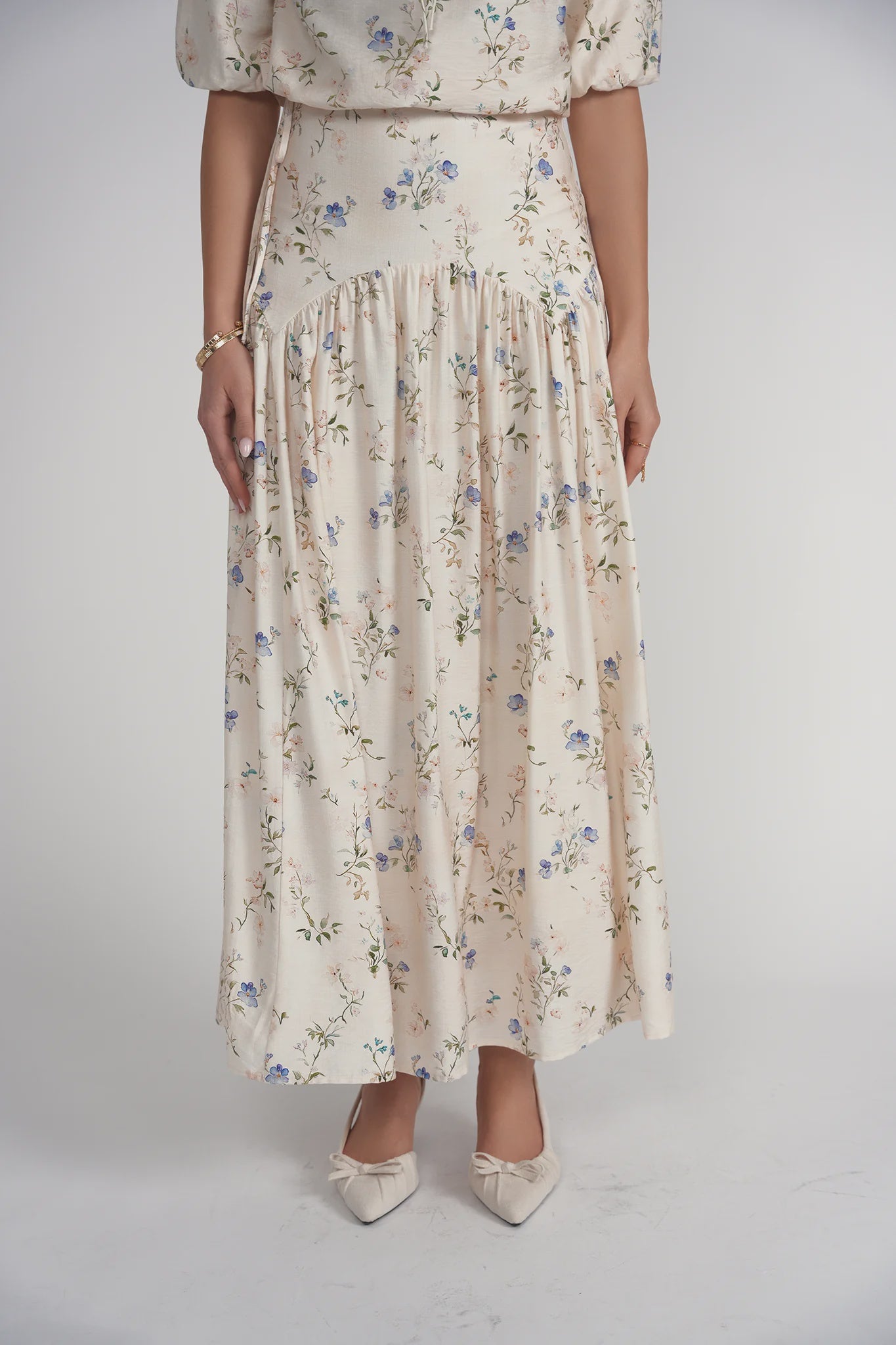 BELLE SKIRT - CREAM FLORAL