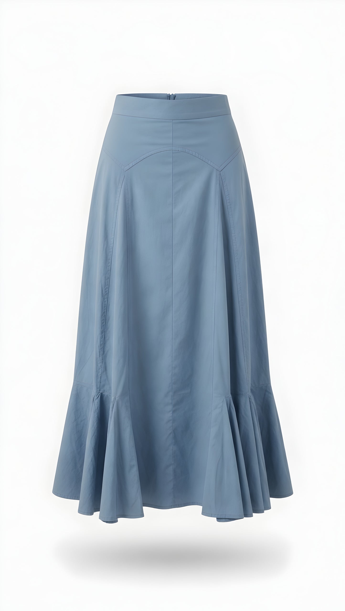 LINEN-LIKE FLARED MIDI SKIRT AVAILABLE IN 3 COLORS