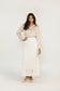 WHITE KNIT MAXI SKIRT