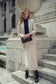 CHAMPAGNE SILK SKIRT WITH LACE HEM