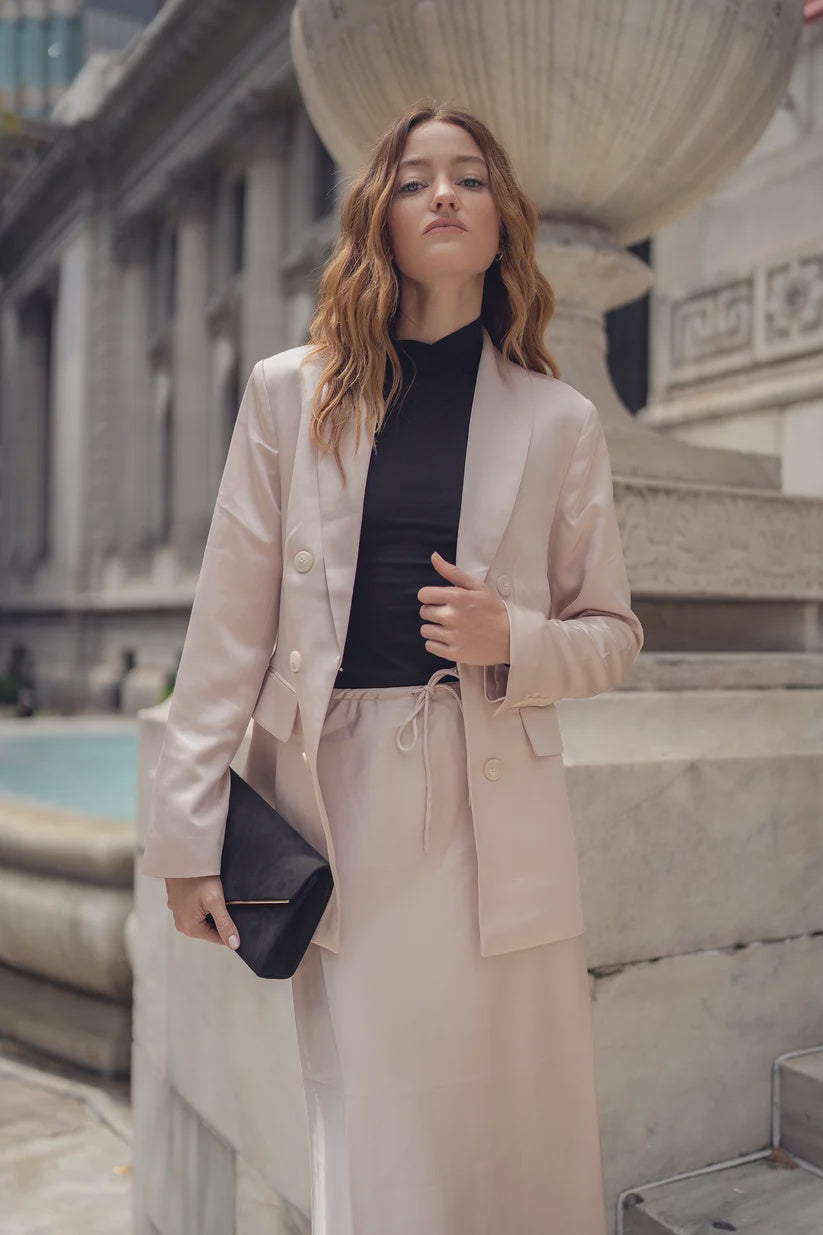 CHAMPAGNE SILK BLAZER