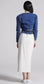 BUTTON SLEEVE DENIM WRAP AVAILABLE IN BLACK OR BLUE