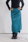 TEAL SATIN SKIRT