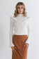 WHITE POINTELLE SWEATER