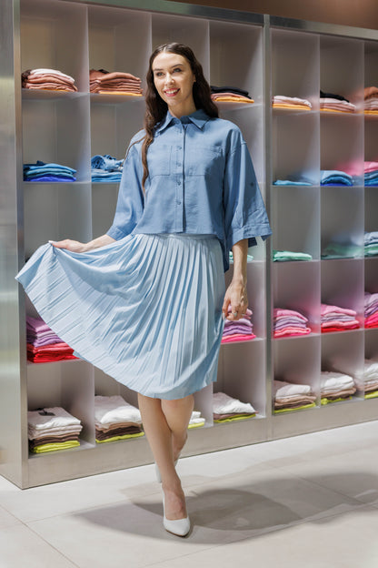 LINEN BOXY TOP AVAILABLE IN 2 COLORS