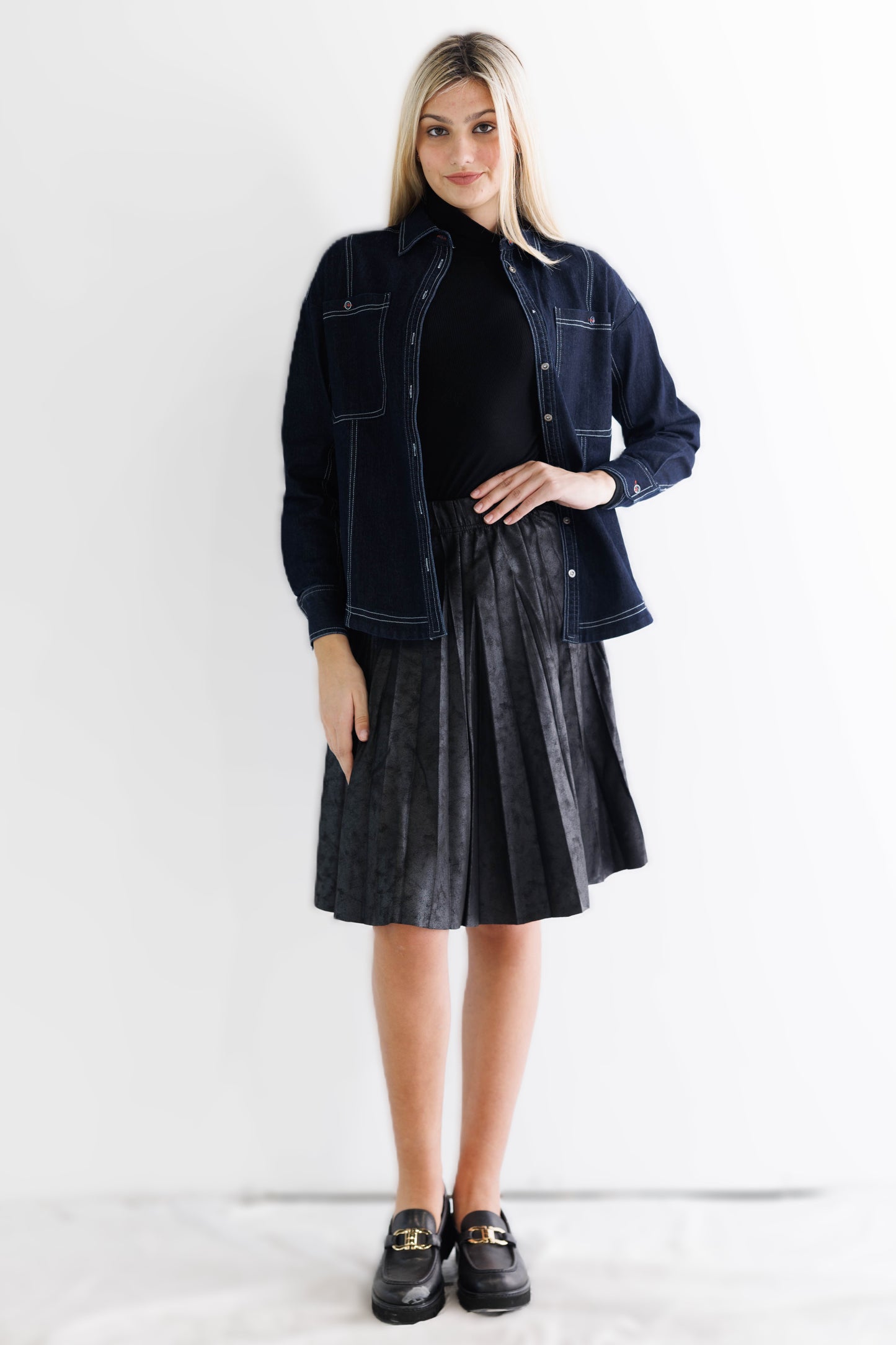 DENIM OVERSIZED SHIRT JACKET