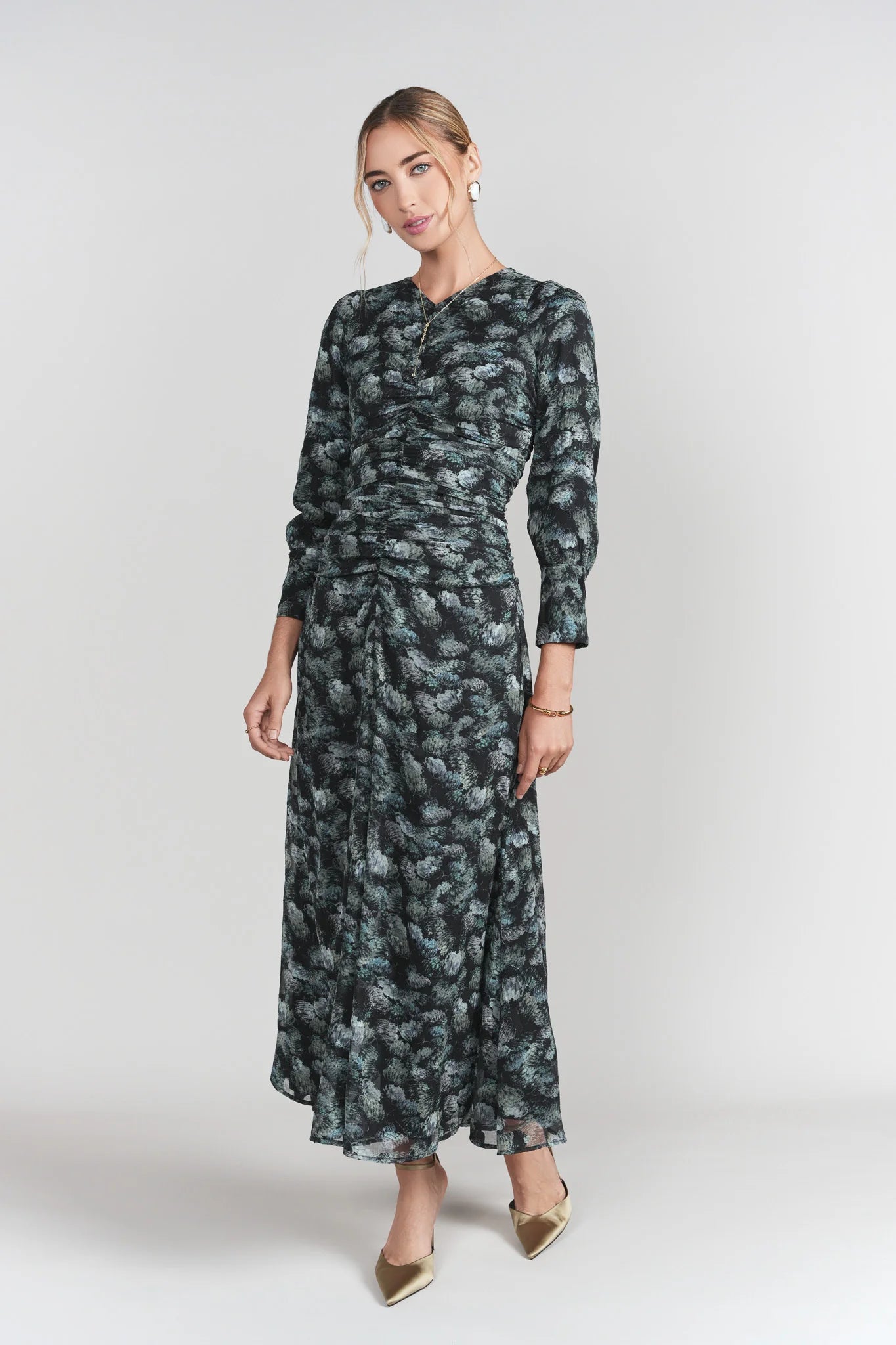 BLACK PASTELS MICHALIE MIDI DRESS