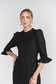 BLACK JACQUARD SHIRI DRESS