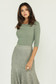 SAGE SCALLOPED TOP