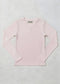 MICRORIBBED V-NECK LONG SLEEVES - BABY PINK