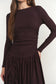 EGGPLANT SAVOY DRESS
