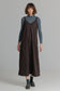 BROWN PINSTRIPE SLIP JUMPER