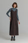BROWN PINSTRIPE SLIP JUMPER