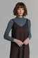 BROWN PINSTRIPE SLIP JUMPER