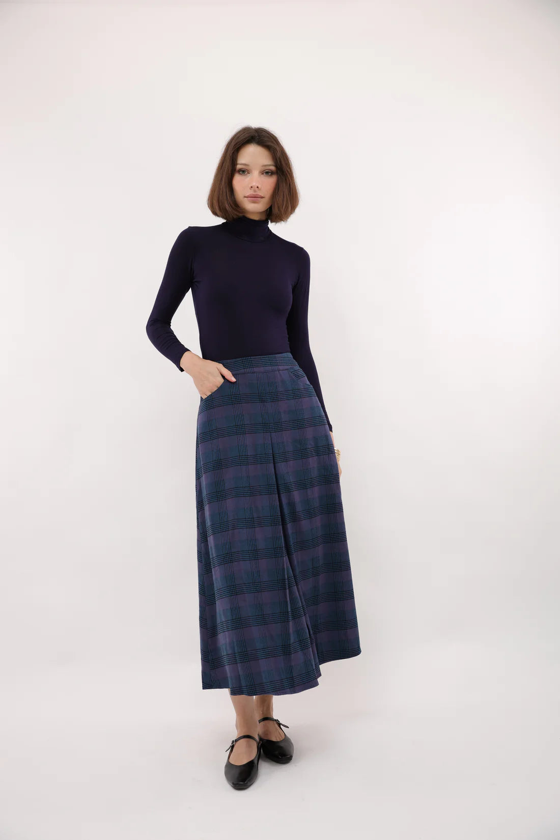 TIA PLAID SKIRT
