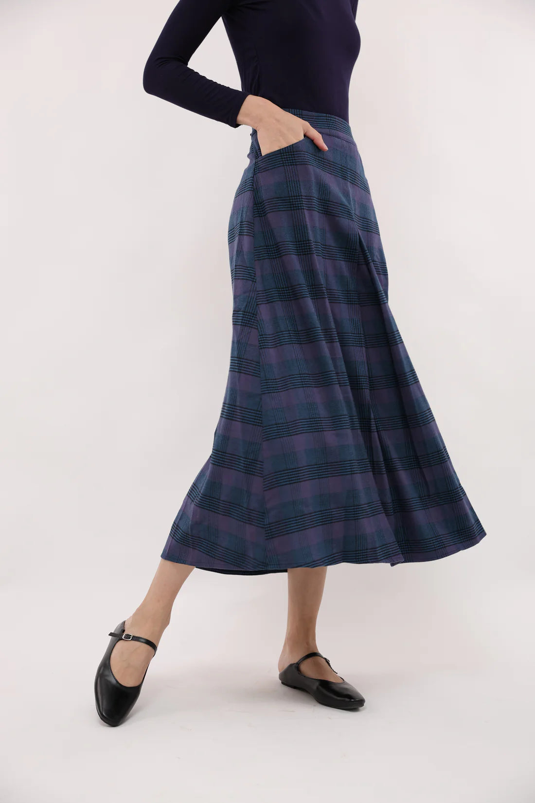 TIA PLAID SKIRT