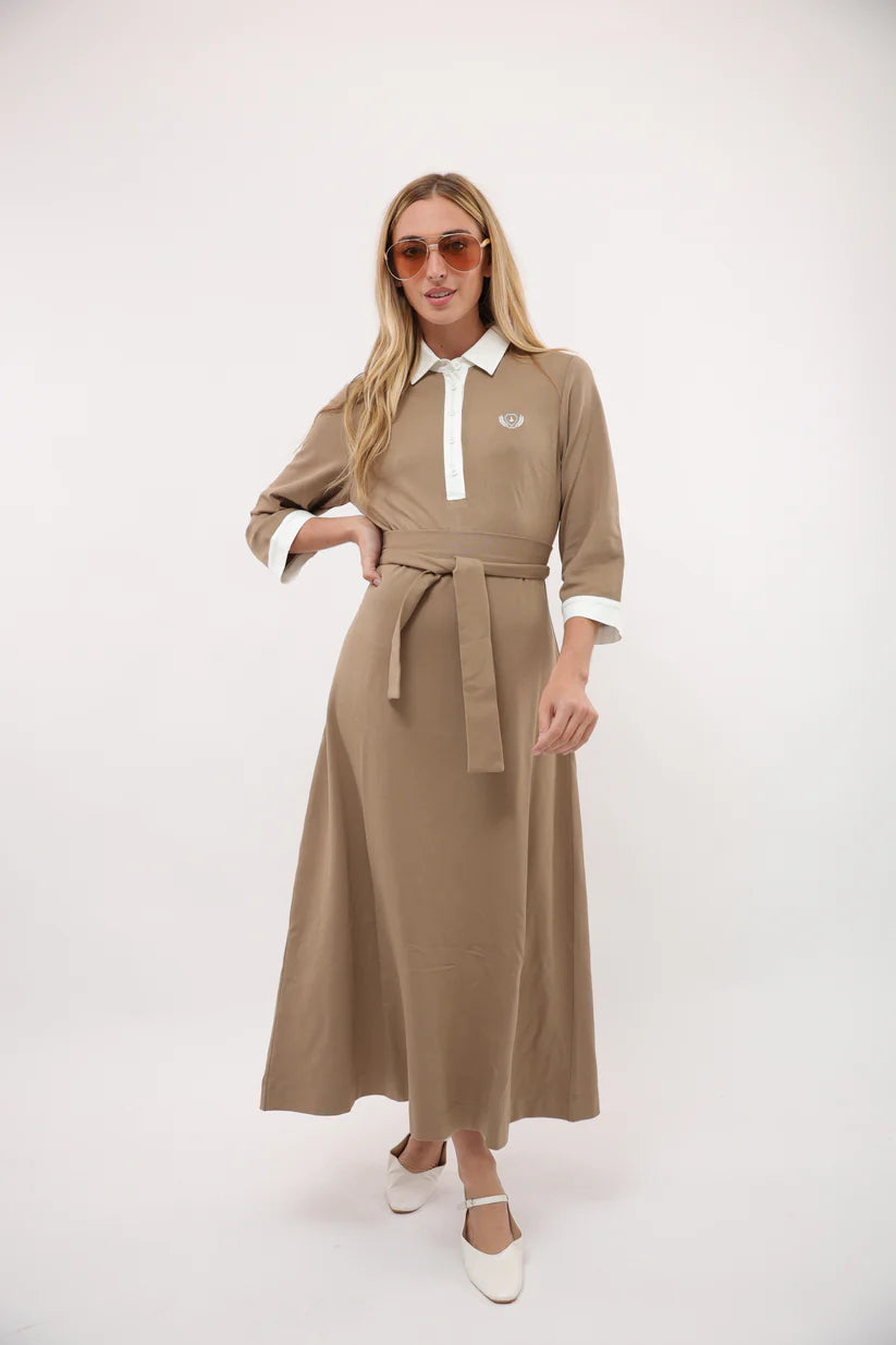 NAVY MIDI ICON DRESS