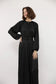 BLACK BETTY SATIN PLEATED DRESS