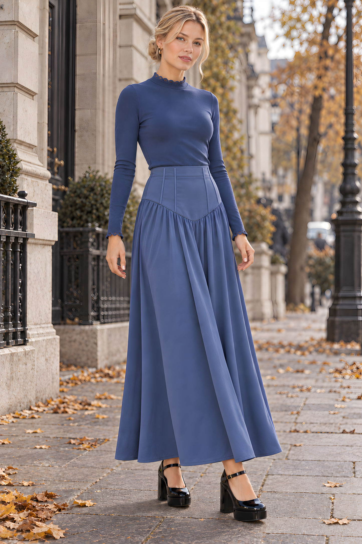CHIFFON SKIRT WITH BONING AVAILABLE IN 4 COLORS