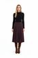 PINSTRIPE PLEATED SKIRT