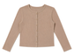 MICRORIBBED CARDIGAN- TAN