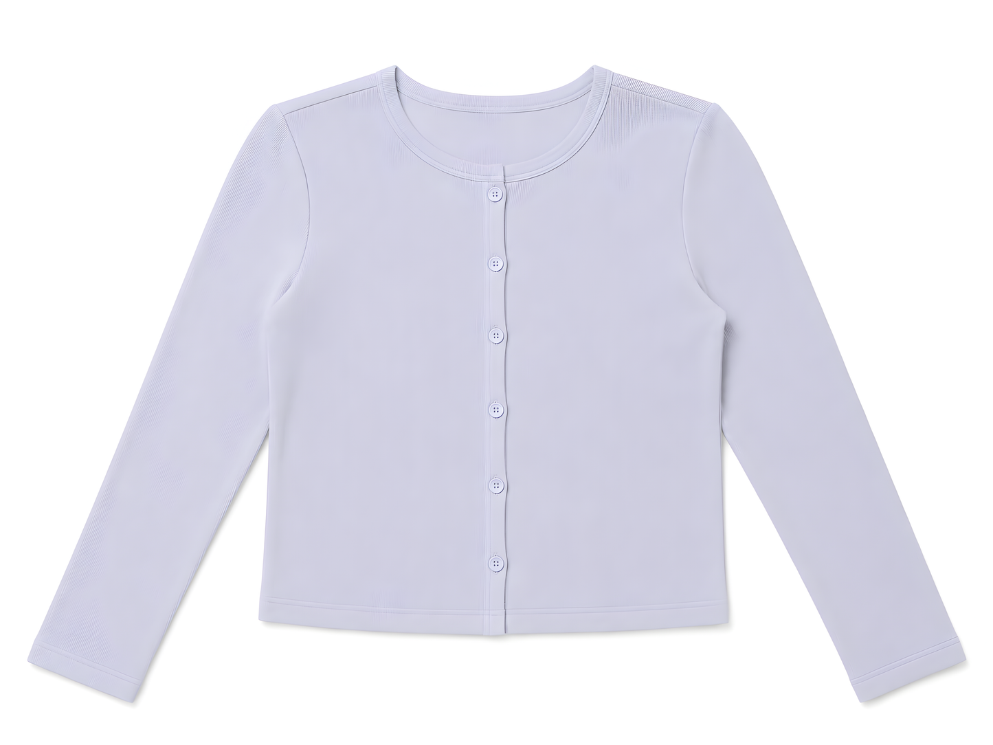 MICRORIBBED CARDIGAN- LT BLUE