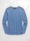 STRIPED V-NECK BLUE
