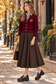 PREPPY CARDIGAN WITH ATTACHED UNIFORM SHIRT