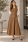 WIDE PINSTRIPE VEST/SKIRT LOOK DRESS