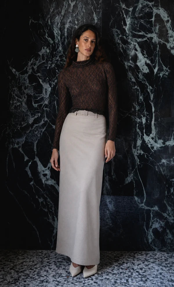 LACE BLACK BONDI TOP