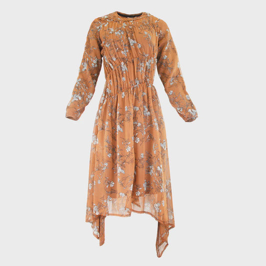 RUST FLORAL DRESS